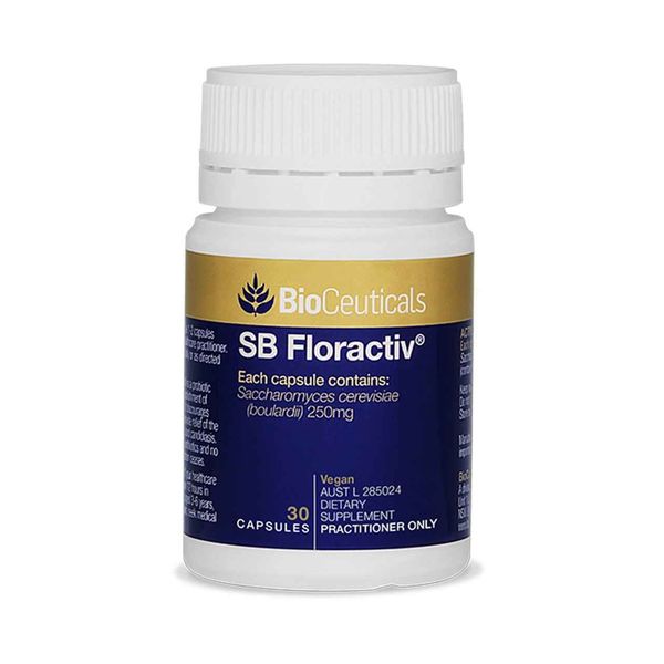 BioCeuticals SB Floractiv Original Saccharomyce Boulardii Supplement 30 Capsules