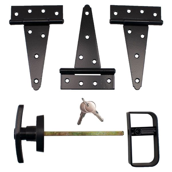 Shed Door Hardware Kit : 6" Hinges T Handle Gate Hardware Gate Hinges Playhouse