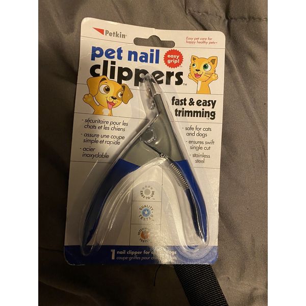 Petkin Pet Nail Clipper Easy grip safe for cats and dogs NIP