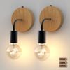 2PCS Wall Sconce Battery Operated Vanity Light Fixture LED Front Mirror Light