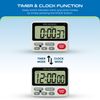 Sper Scientific 24-Hour Digital Lab + Kitchen Timer with LED Light 810001 - Precision Countdown Timer with Large Display, Loud Alarm & Clock Mode - for Cooking, Lab Experiments & More