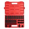 Sunex 2669, 1/2 Inch Drive Master Impact Socket Set, 39-Piece,, 9mm-30mm, Standard/Deep, Cr-Mo Steel, Radius Corner Design, Dual Size Markings, Heavy Duty Storage Case