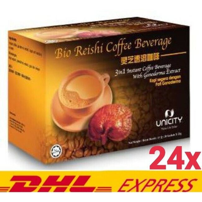 24x BIO REISHI COFFEE Beverage.Ganoderma Extract. Cholesterol Free Nourish Body