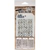Stampers Anonymous Tim Holtz Mini Layered Stencil Set 3/Pkg-Set #14