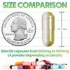 XPRS Nutra Size 00 Empty Capsules - 500 Count Empty Gelatin Capsules - Empty Pill Capsules - DIY Capsule Filling - Fillable Pill Capsules Empty Gel Caps (Clear)