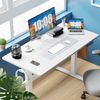 White 48" Modern Height Adjustable Electric Standing Desk Home Office Table