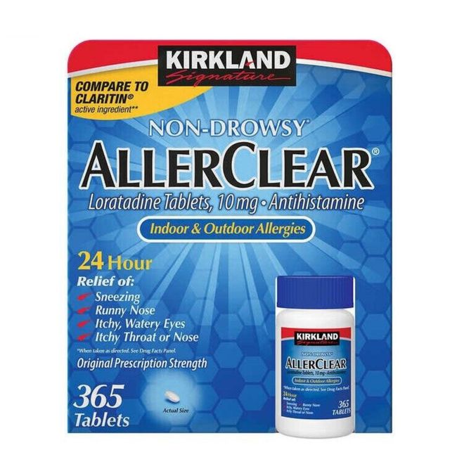 Kirkland Signature Non-Drowsy Aller Clear Antihistamine 10mg 365 Tablets