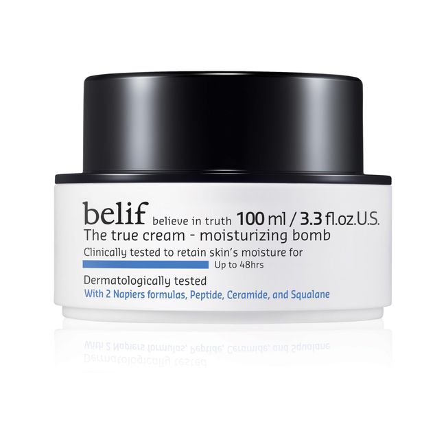 belif The True Cream Moisturizing Bomb | New and Improved | 48hrs of Moisture | Restores Skin Barrier | Peptide, Ceramide, Squalane | Skincare Daily Moisturizer Face Cream | All Skin Types | K-beauty