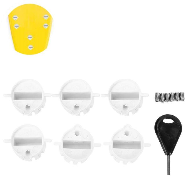 ZJchao Surf Fin Plug,6pcs Black/White Plastic Cup Plug Surfboard FCS Round Surf Fin Plug G5 Box Fin Plug & Screw Key