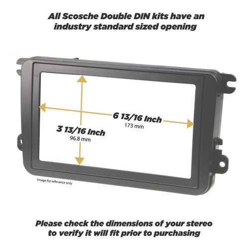 Scosche GM1585DDB Compatible with 2004-2008 Pontiac Grand Prix ISO Double DIN Dash Kit Black