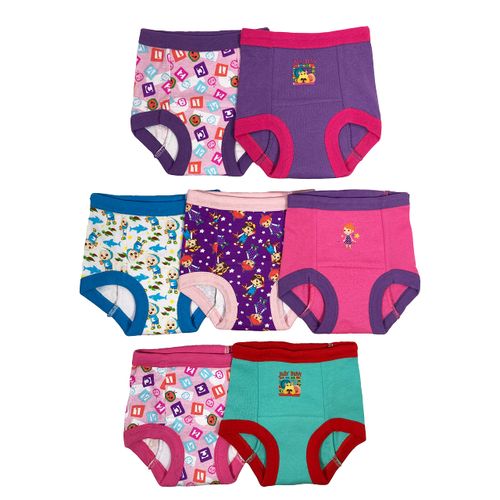 Coco Melon 7-Pack Girls Training Pants Underwear 100% Cotton Fun Potty Training 2T