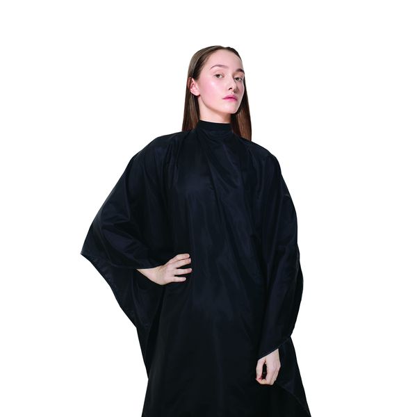 Cricket NeoSupreme Comfort Collar Static Free Hair Cutting Cape for Women Men Adults, Metal Snap Neck Closure Haircut Hair Color Cape, Black