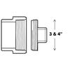 CLEANOUT PLUG WRENCH FOR 3 & 4" SEWER PLUGS 21" long
