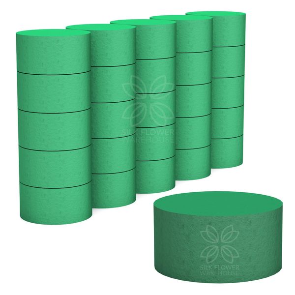 20 Pcs Cylinder Floral Foam - Round Flower Foam Ideal for Fresh Flowers - Wet Florist Foam Crafts Floristry Displays and Designs for Home, Party, Office and Wedding Flowers Decorations