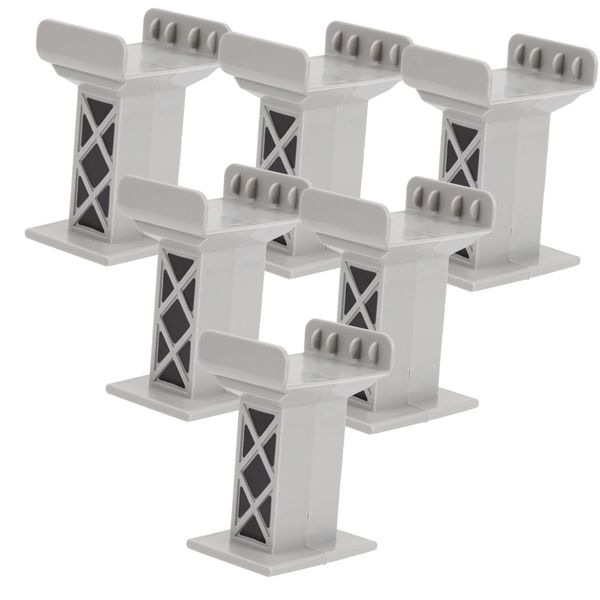 Toyvian 6pcs Train Pier Track Toy Accessories Toy Train Bridge Train Toy Acce...