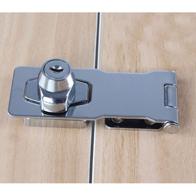 Keyed Hasp Lock Cabinet Locks with Keys and Screws Twist-Knob Keyed Locking  Hasp