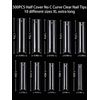 500Pcs XXL Extra Long Nail Tips, No C Curve Clear Square False Nails Professional Set,10 Sizes Ballerina Shaped Straight Fake Nails,Half Cover Press on Nails Extension Kit for DIY Nail Art