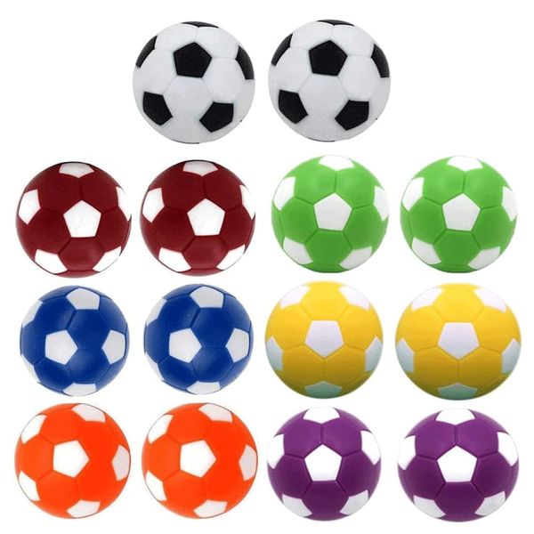 Qtimal 14 Pack Table Soccer Foosballs Replacement Balls, Multicolor 36mm (1.42") Official Foosball Tabletop Game Ball, Foosball Accessory Replacements for Home Recreation Room Foosball Table