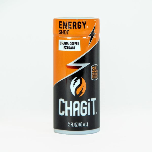 Chagit Energy Shot, Mushroom Wellness Shot, Chaga, Coffee, Pure Liquid Extract, Box of 15