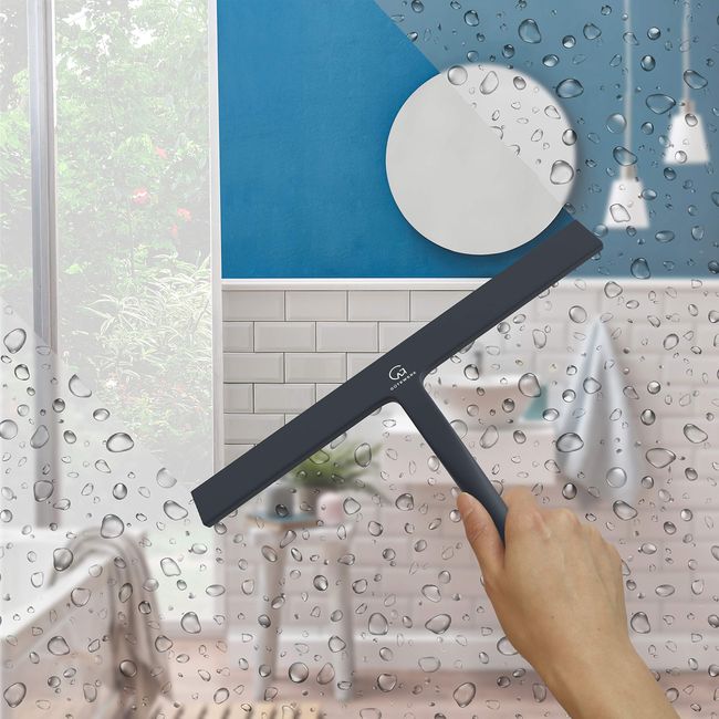 Shower Squeegee for Shower Doors Window with Suction Cup, Rubber Bathroom  Squeegee Shower Cleaner Glass Wiper Shower Squeegee Wiper