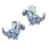Dinosaur Earrings 925 Sterling Silver with Sparkly Glitter Effect