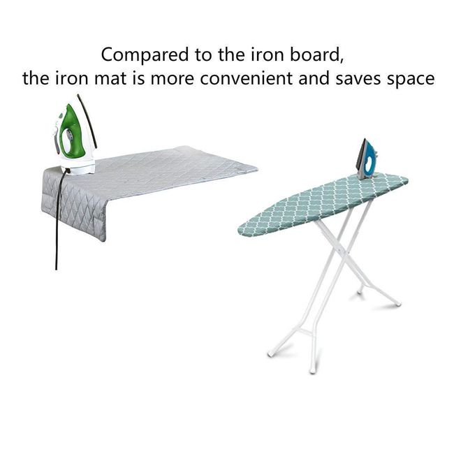 Magnetic Ironing Blanket Mat, Alternative for Iron Board, Portable Cover for Washer, Dryer, Table, Bed, Dry Safe & Heat Resistant Pad, Quilted Laundry