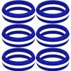 SayitBands Six of Thin White Line Silicone Ring Size 9