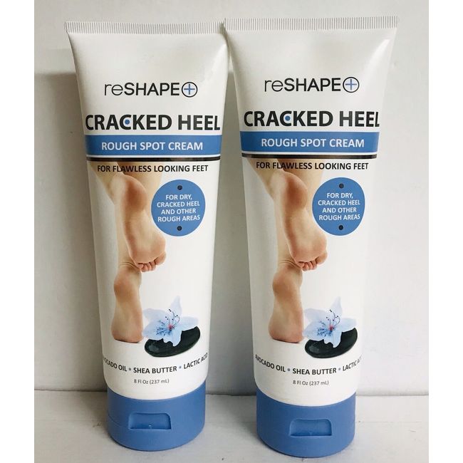 2-Pack ReShape ~ Cracked Heel Rough Spot Cream with Shea Butter 8 fl oz Each