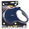 Petio Reel Lead Road Navy Medium Dog Size