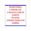 CafePress Darts Sticker Square Bumper Sticker Car Decal