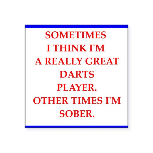 CafePress Darts Sticker Square Bumper Sticker Car Decal
