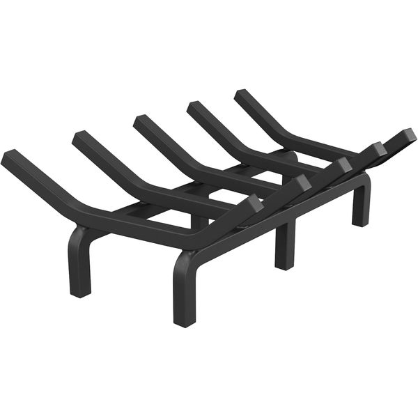 17 Inch Heavy Duty Cast Iron Fireplace Grate with 6 Support Legs