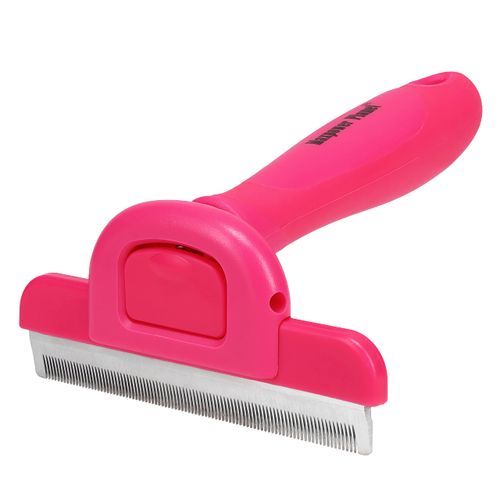 Maxpower Planet Pet Deshedding Brush - Grooming Tool for Dogs and Cats, Reduces Shedding by 95% - Comb for Short and Medium Hair - Pink