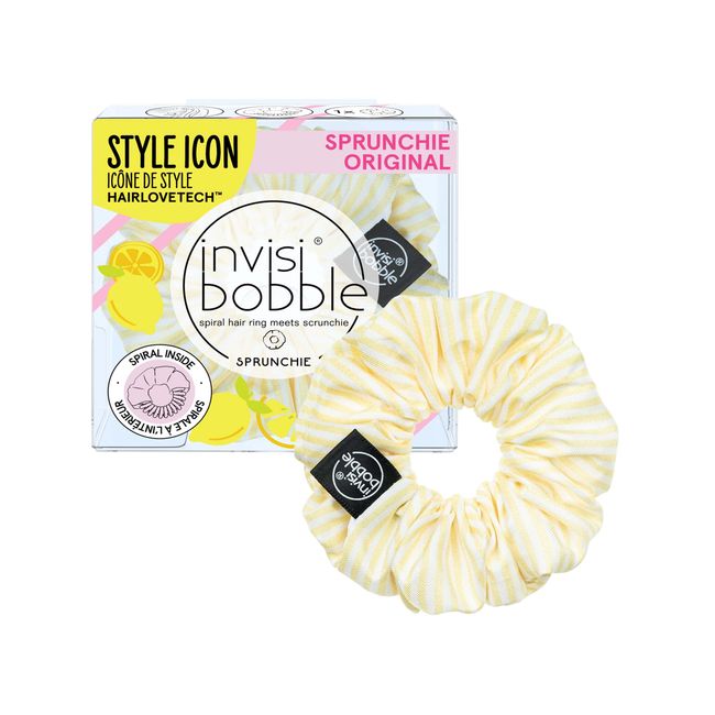 Invisibobble Haargummi Fruit Fiesta #GNTM I 1x Scrunchie Gelb WeiÃŸ Gestreift Für Mädchen & Damen I Scrunchies Pastellfarben I Designed Im Herzen Münchens