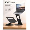 Rotating Laptop Stand Aluminum Adjustable Height Ergonomic Desk Riser Fits 10...