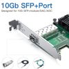 H!Fiber.com 10G Ethernet network card,SFP+ NIC,10GbE CNA,function compatible to X520-DA1,with Intel 82599EN controller,support Windows Server/Linux/VMware (not support MAC)