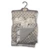Baby Velour Bubble Wrap Blanket with Satin Trim (Grey)