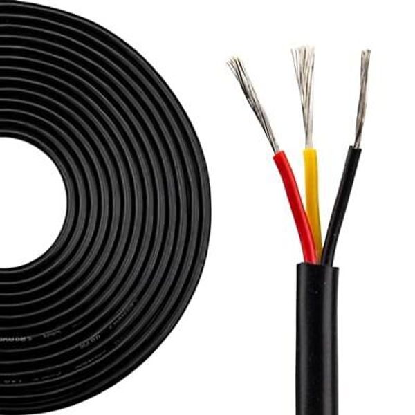 66FT 22AWG 3 Conductor Electrical Wire 22 Gauge 3 Conductor Cable 22AWG3C-66FT