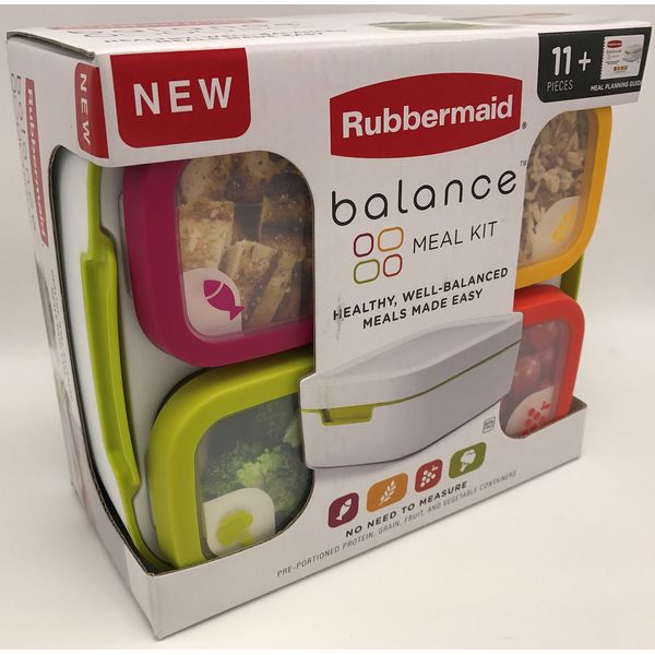 Rubbermaid Balance 11-Piece Set Meal Kit |Portion Control Containers