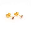 STUDEX Tiny Tips Stud Earrings Gold Plated AB and Rose Crystal Daisy Gold Plated Earrings Hypoallergenic for Little Ears