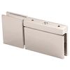 Satin Nickel Top or Bottom Mount Cardiff Pivot Hinge with Attached U-Clamp