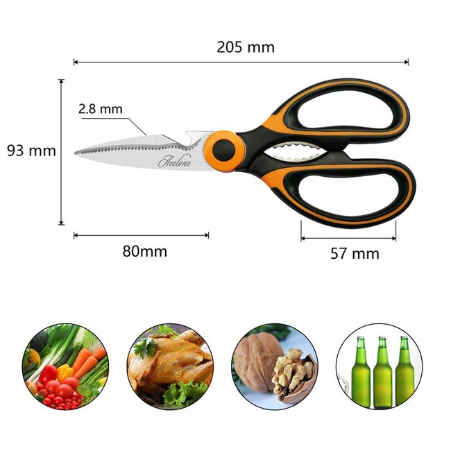 Kitchen Shears - Premium Heavy Duty Shears Ultra Sharp Stainless Steel  Multi-function Kitchen Scissors for Chicken, Poultry, Fish, Meat,  Vegetables, Herbs, BBQ