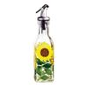 Grant Howard Hand Painted Square Cruet with Pourer, Sunflowers, 6 oz., Multicolor