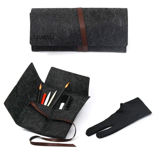 Scratch Art Tools, 9 Pcs Scratching Drawing Tools Set: Artist Glove, Tools Bag, Scratch Coloring Pens, Plastic and Wooden Stylus, Scraper, Repair Pen, Clean Brush for Adults & Kids Painting Paper