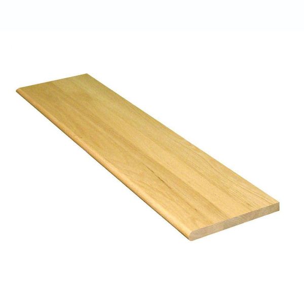 Stairtek Stair Tread 10.5"x36"x1" Wood Bullnose Pre-Finished Natural Red-Oak