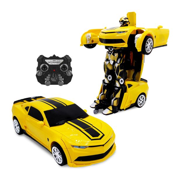 Family Smiles Kids Remote Control Toy Sports Car Transforming Robot RC Vehicle Toys Boys Age 8-12