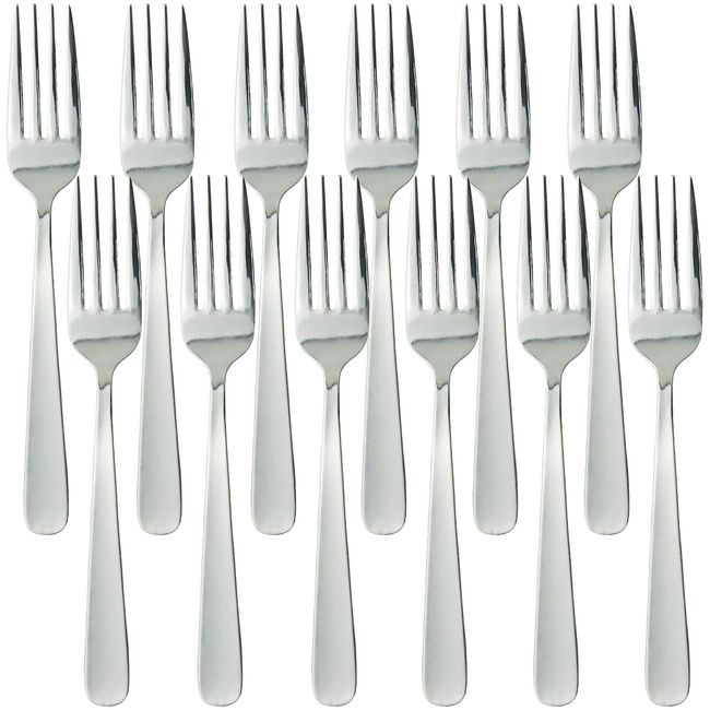 Nagao Lilac Dessert Forks, Set of 12, 7.1 inches (18 cm), Commercial Use, Made in Japan