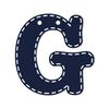 CoCaLo Mix & Match Navy Hanging Letters, G