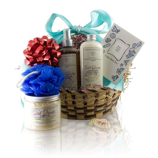 Castle Baths New Baby Gift Basket for Parents