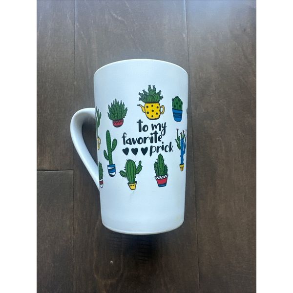 "To my Favorite Prick" Cactus Coffee Mug Cup Ceramic Novelty Gift Husband Boy